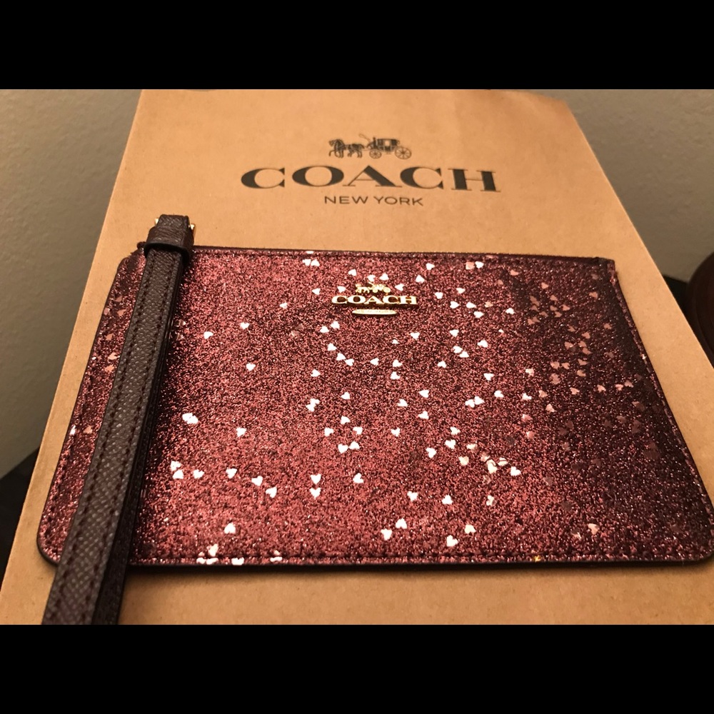 Coach sparkle wristlet